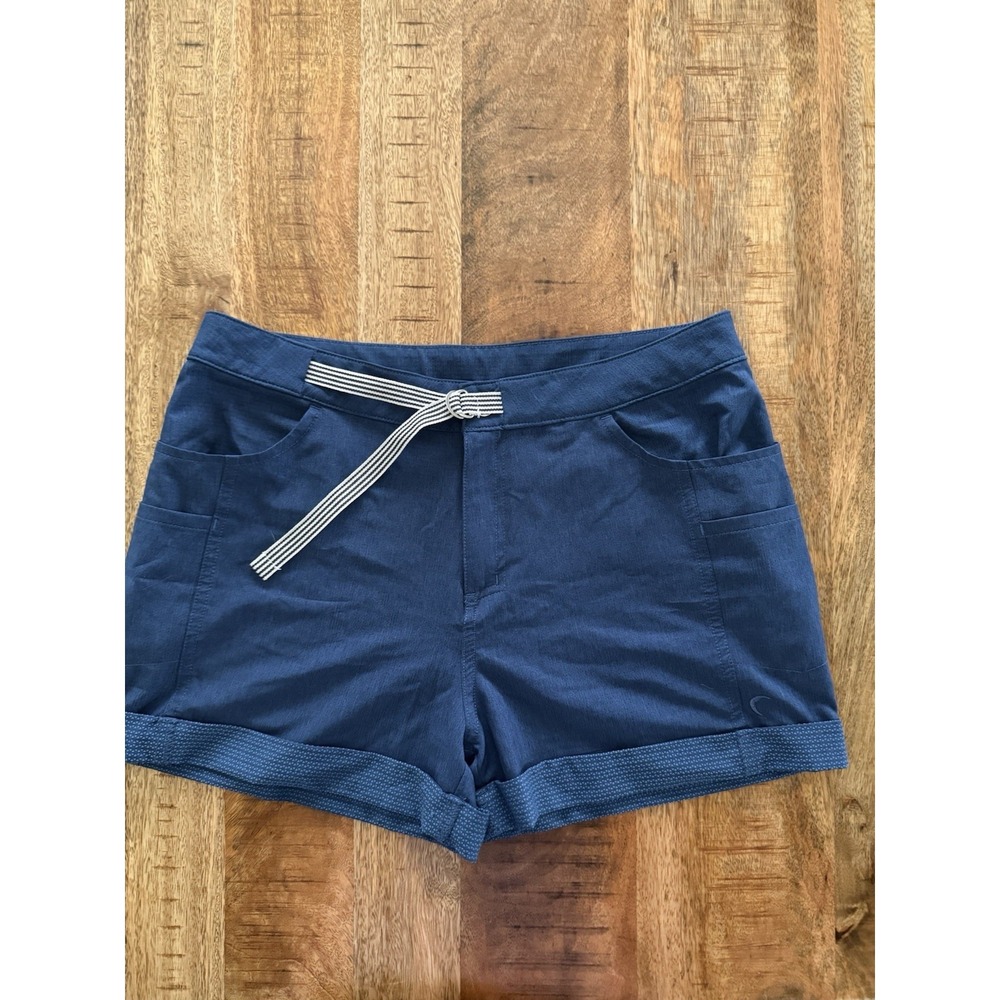 Zyia Active Not Just a Trail Shorts Blue Belted Cuffed Hiking Outdoor L